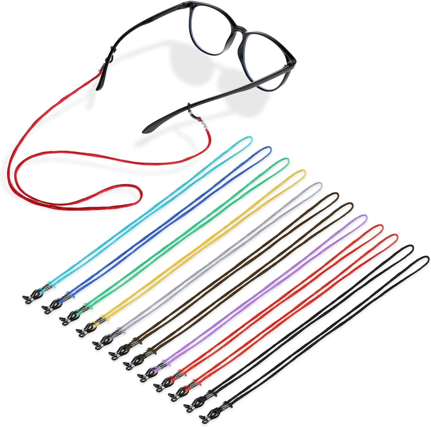 12 Pack - Eyeglasses Strap Eyewear Retainer, Eyeglass Straps Cords Eyeglass Hol