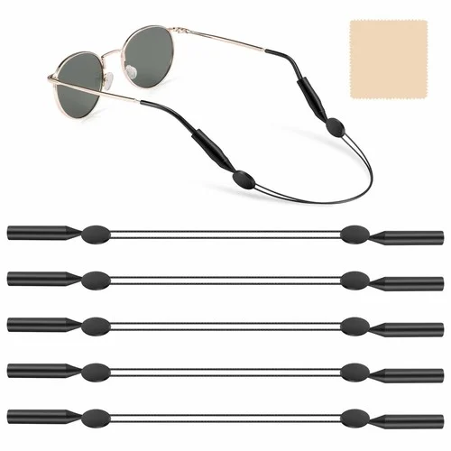 [5 Pack] Adjustable Eyewear Retainer Sports Sunglasses Eyeglasses Strap Holder